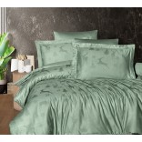 ЕЛЕНИ зелено-Двоен спален комплект ЖАКАРД